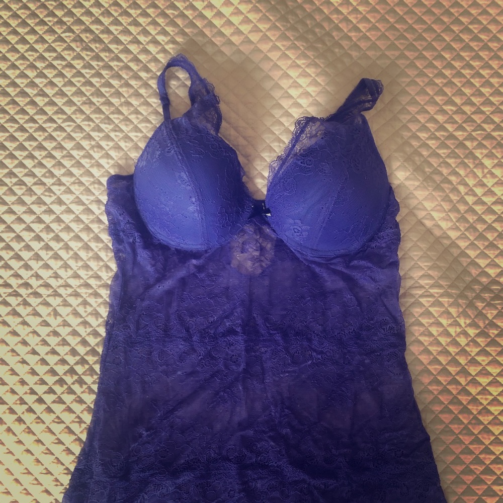 Purple Lace Camisole and thong set